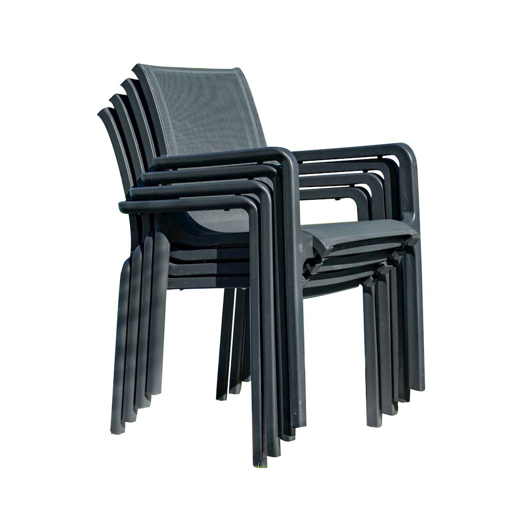 Paris Set of 2 Sling Armchairs - Anthracite. Picture 12