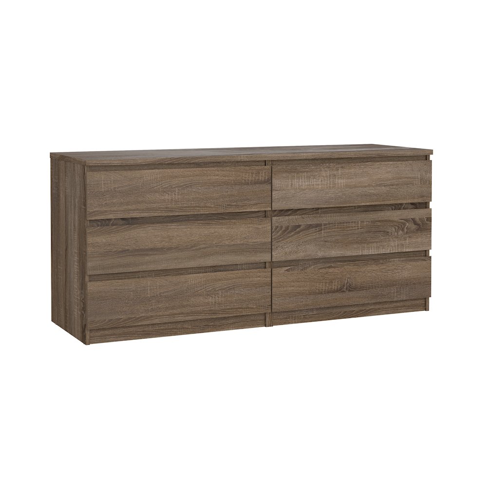 Scottsdale 6 Drawer Double Dresser, Truffle Oak. Picture 1