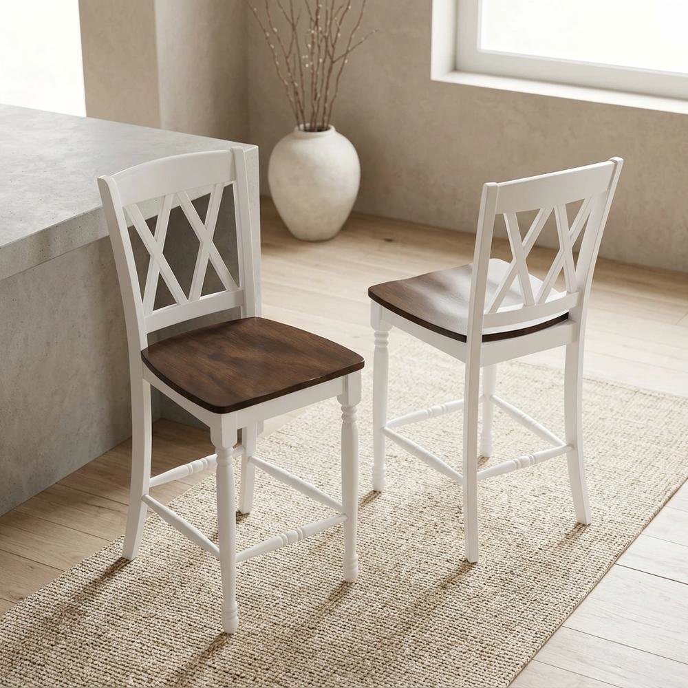Counter Height Bar Stool Set with Comfortable Seats for Kitchen or Bar Area. Picture 5