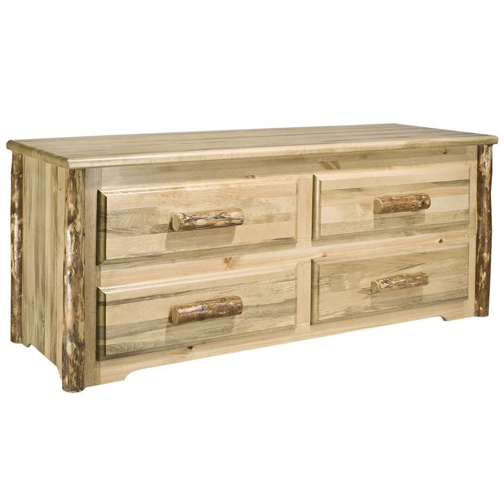 Glacier Country Collection Two Drawer Sitting Chest/Entertainment Center. Picture 2