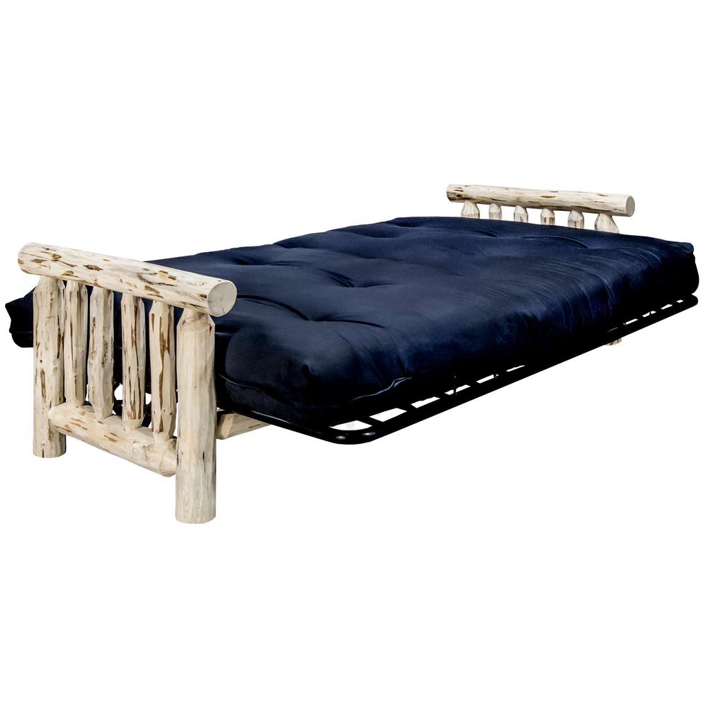 Montana Collection Futon Frame w/ Mattress, Clear Lacquer Finish. Picture 3