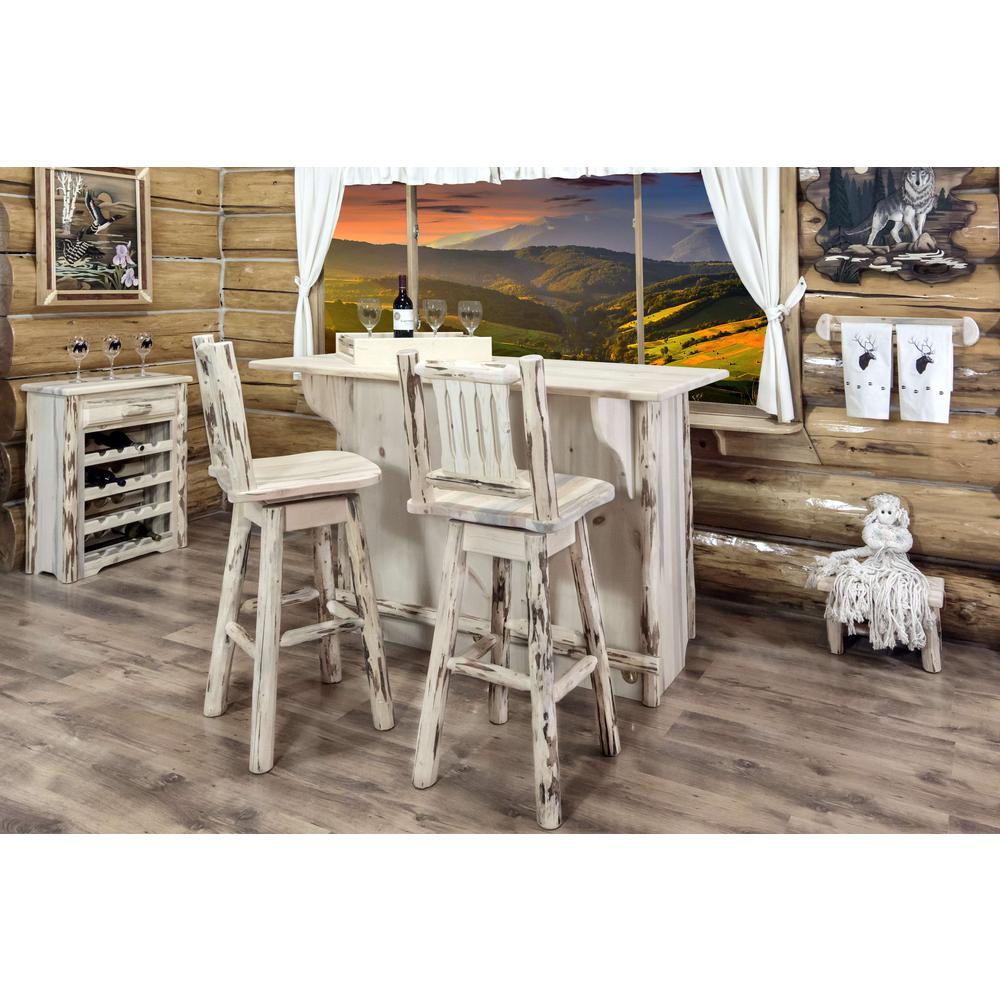 Montana Collection Barstool w/ Back & Swivel, Ready to Finish. Picture 4