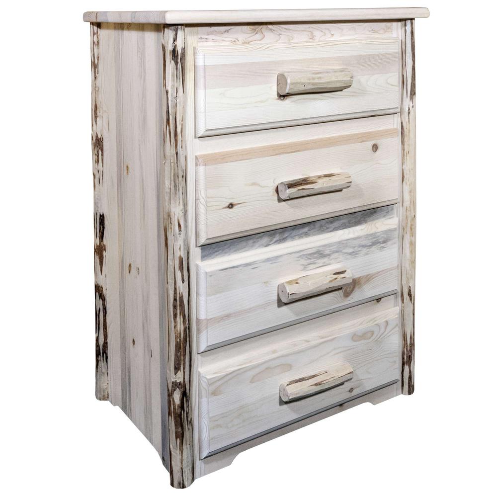 Montana Collection 4 Drawer Chest of Drawers, Ready to Finish. Picture 1