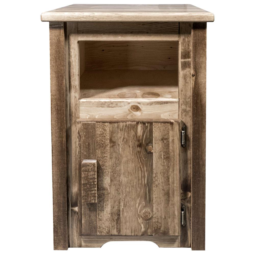 Homestead Collection End Table w/ Door, Right Hinged, Stain & Lacquer Finish. Picture 1
