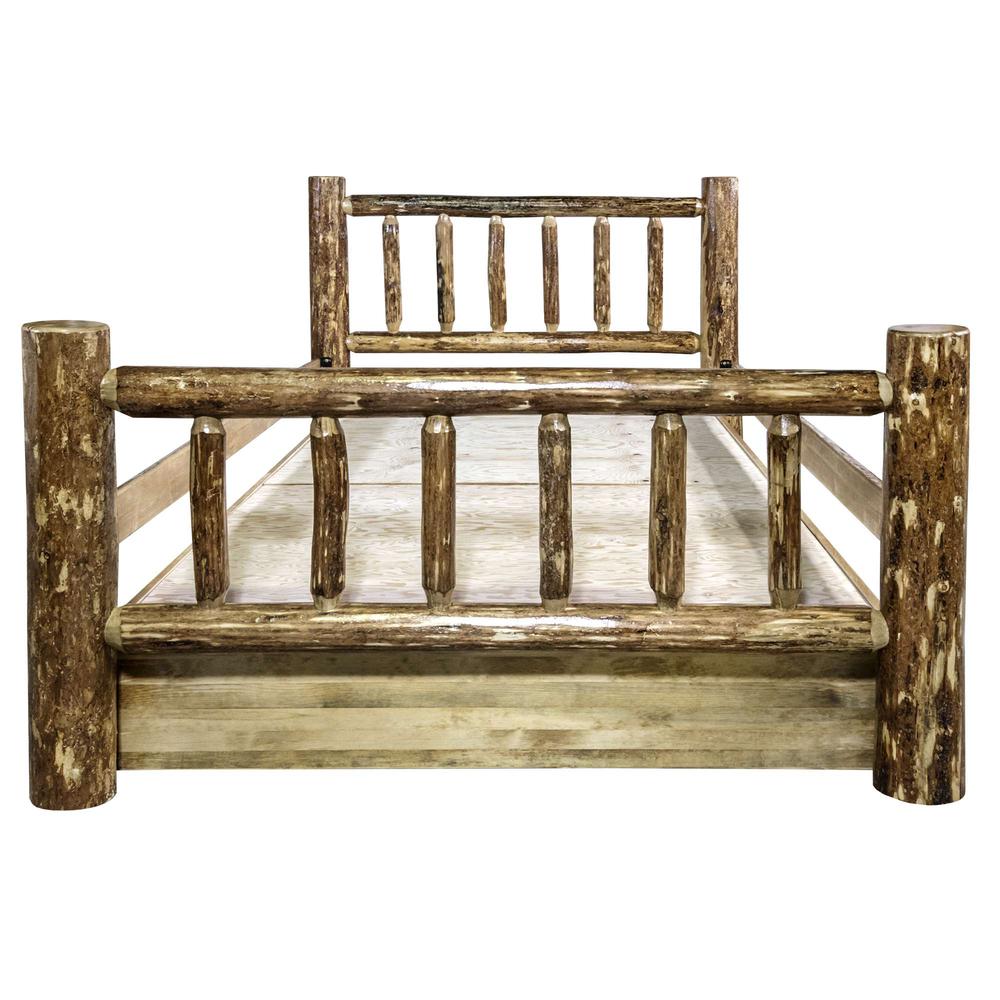Glacier Country Collection California King Bed w/ Storage. Picture 6