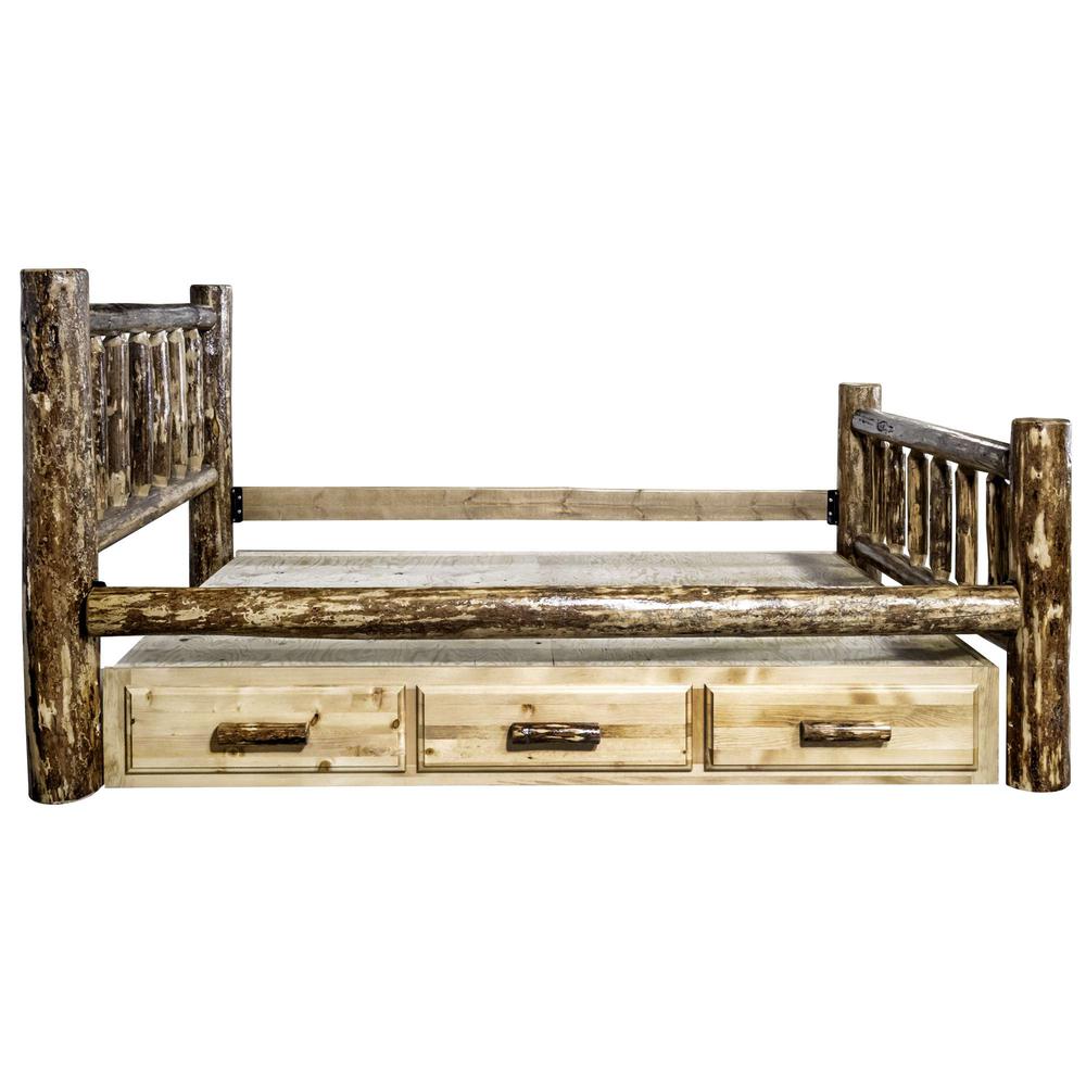 Glacier Country Collection California King Bed w/ Storage. Picture 8