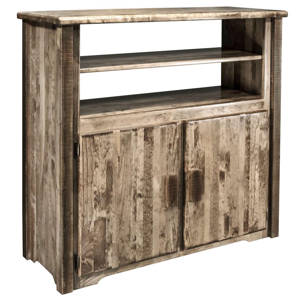 Homestead Collection Media Center, Stain & Clear Lacquer Finish. Picture 1