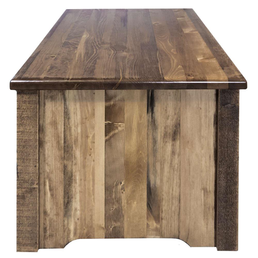 Homestead Collection Coffee Table w/ 2 Drawers, Stain & Lacquer Finish. Picture 3