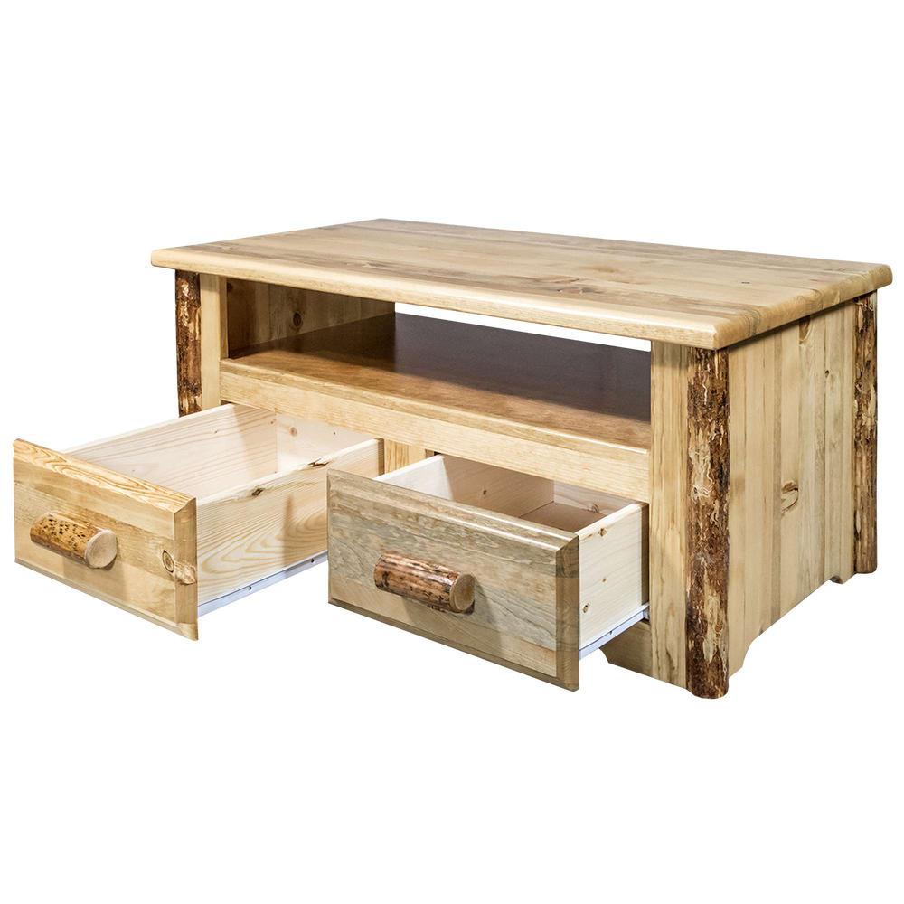 Glacier Country Collection Two Drawer Sitting Chest/Entertainment Center. Picture 4