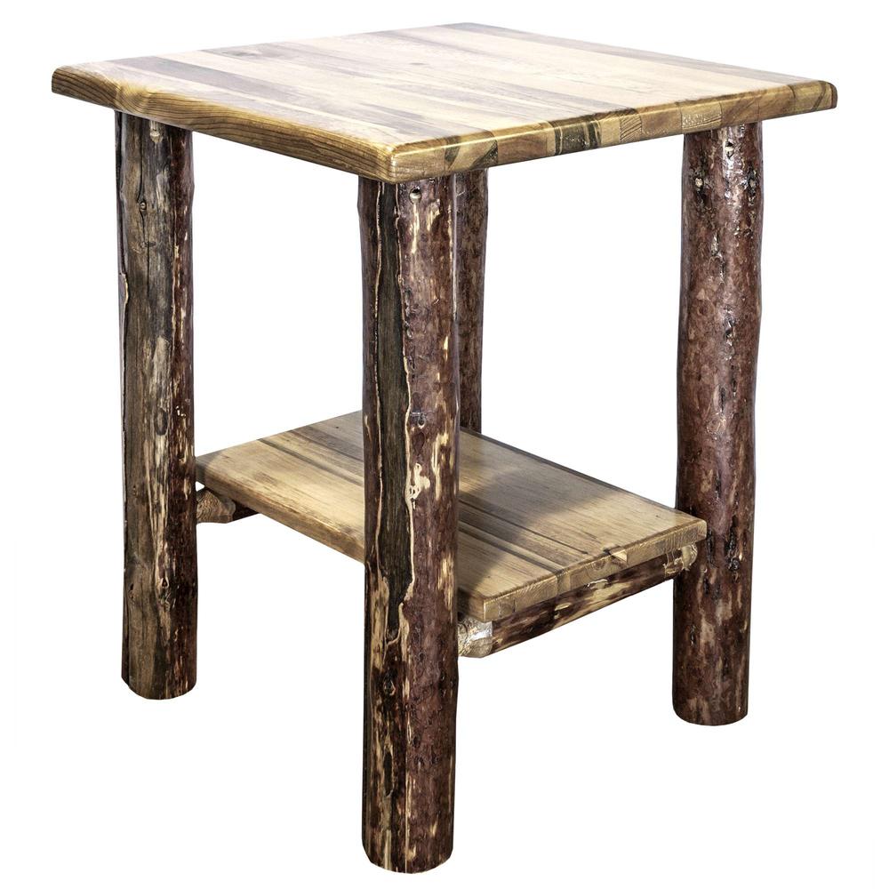 Glacier Country Collection Nightstand with Shelf. Picture 1