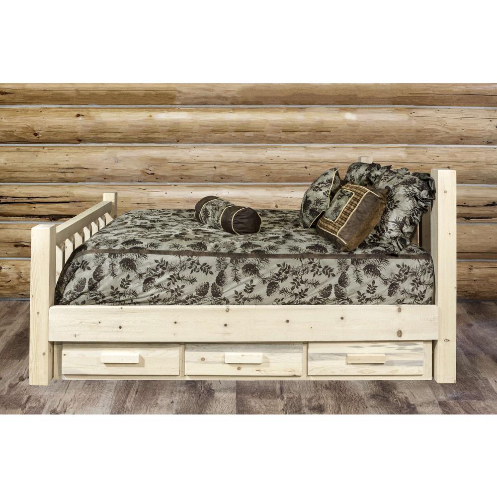 Homestead Collection Twin Bed w/ Storage, Ready to Finish. Picture 6