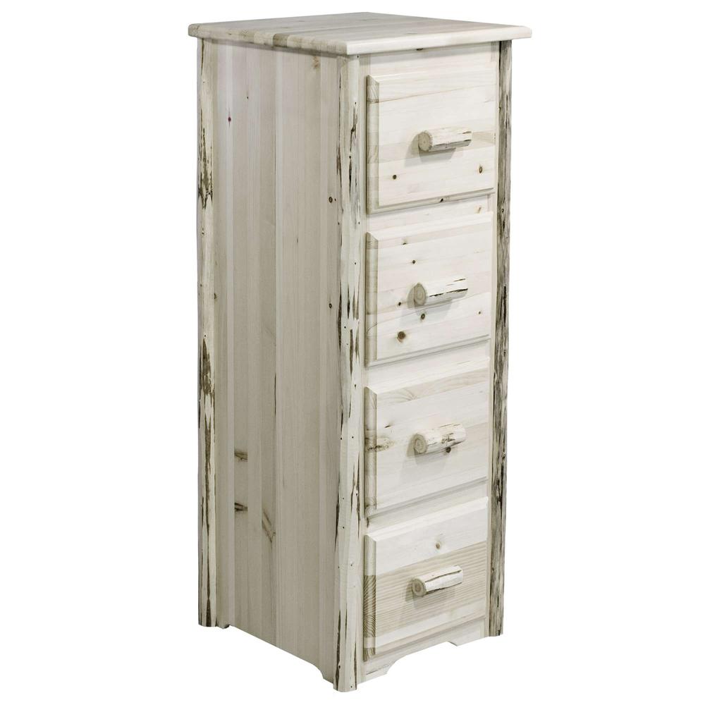 Montana Collection 4 Drawer File Cabinet, Ready to Finish. Picture 1