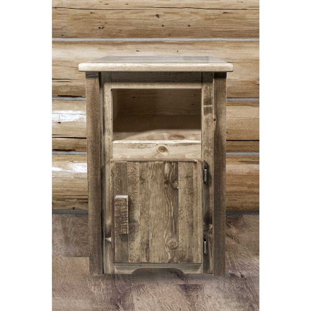 Homestead Collection End Table w/ Door, Right Hinged, Stain & Lacquer Finish. Picture 4