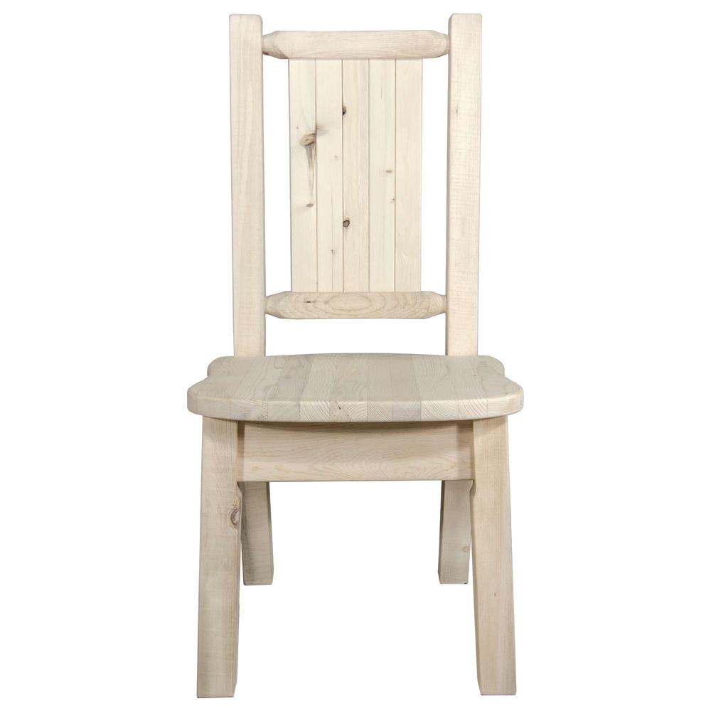 Homestead Collection Side Chair w/ Laser Engraved Bronc Design, Ready to Finish. Picture 4