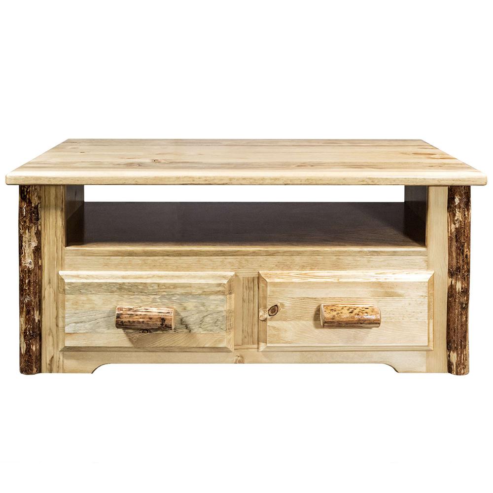 Glacier Country Collection Two Drawer Sitting Chest/Entertainment Center. Picture 1