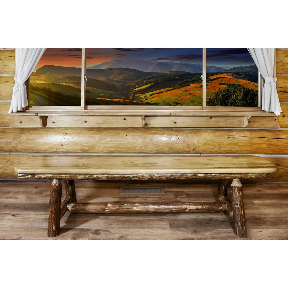 Glacier Country Collection Plank Style Bench, 6 Foot. Picture 3