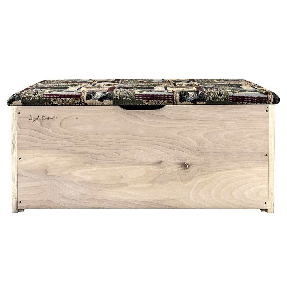 Homestead Collection Small Blanket Chest, Woodland Upholstery, Ready to Finish. Picture 6
