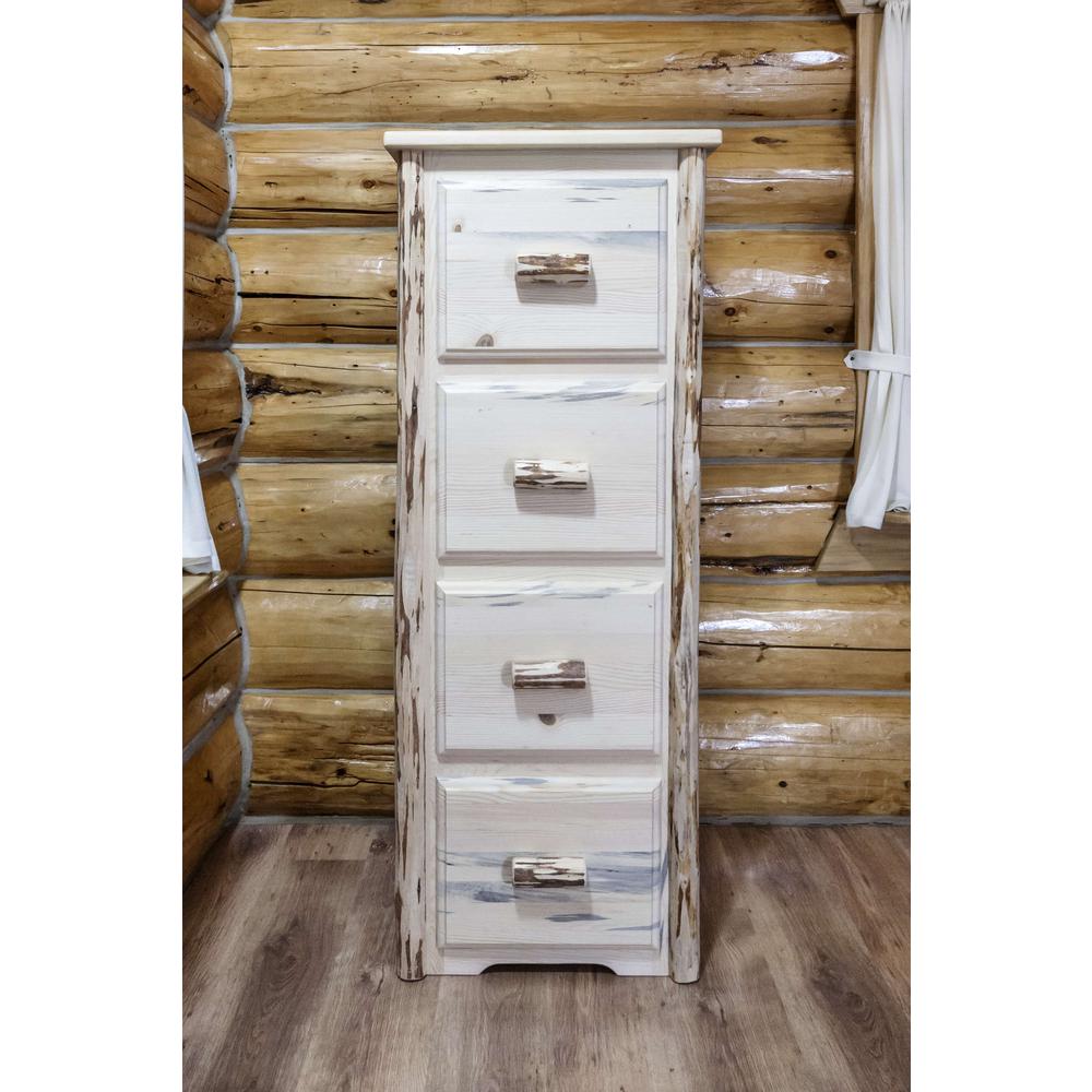 Montana Collection 4 Drawer File Cabinet, Ready to Finish. Picture 3