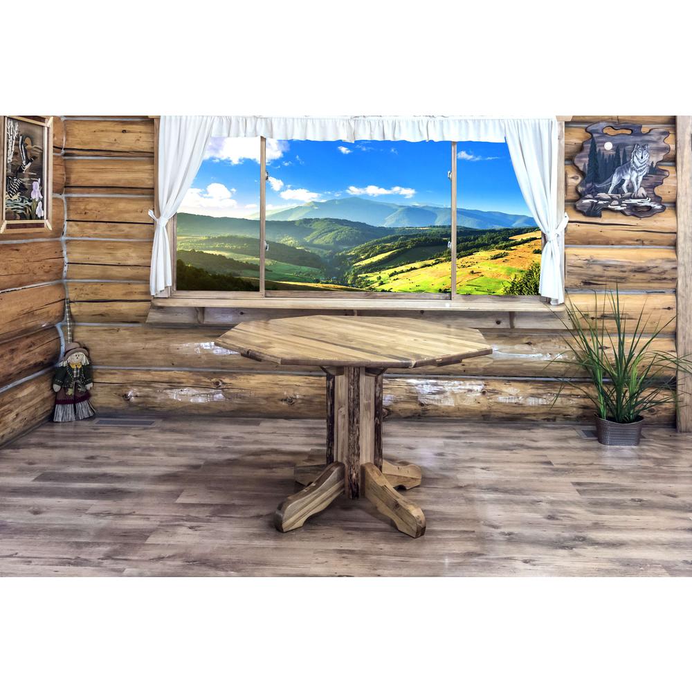Glacier Country Collection Center Pedestal Table. Picture 2