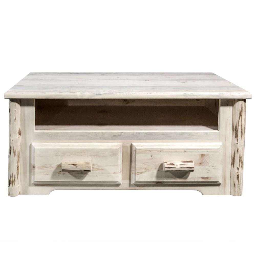 Montana Collection Coffee Table w/ 2 Drawers, Ready to Finish. Picture 1