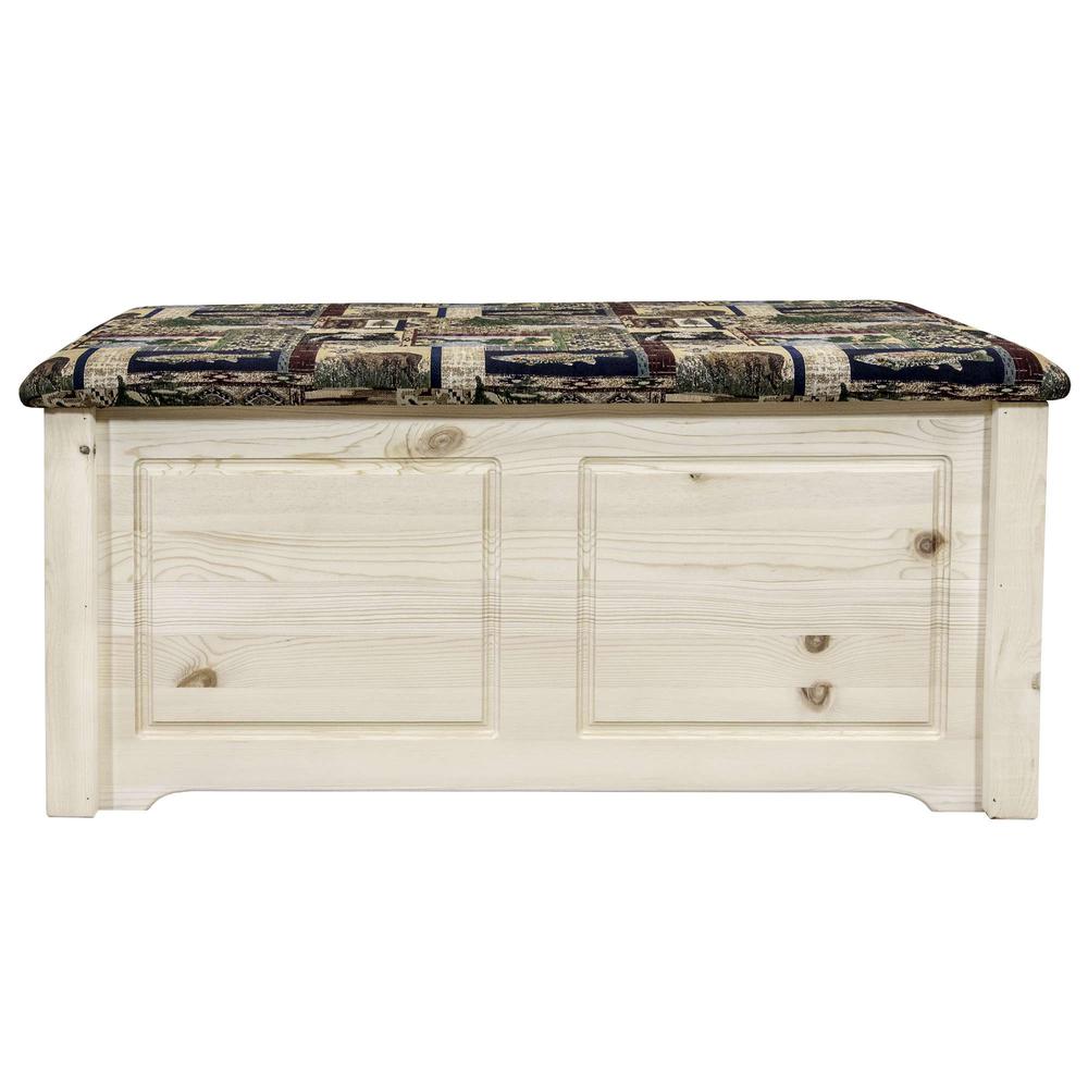 Homestead Collection Small Blanket Chest, Woodland Upholstery, Ready to Finish. Picture 2