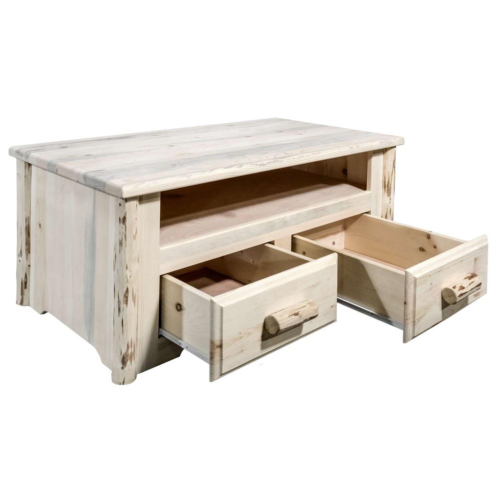 Montana Collection Coffee Table w/ 2 Drawers, Ready to Finish. Picture 2