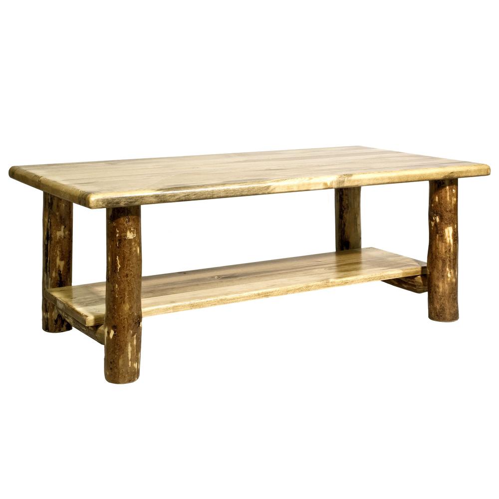 Glacier Country Collection Coffee Table w/ Shelf. Picture 1