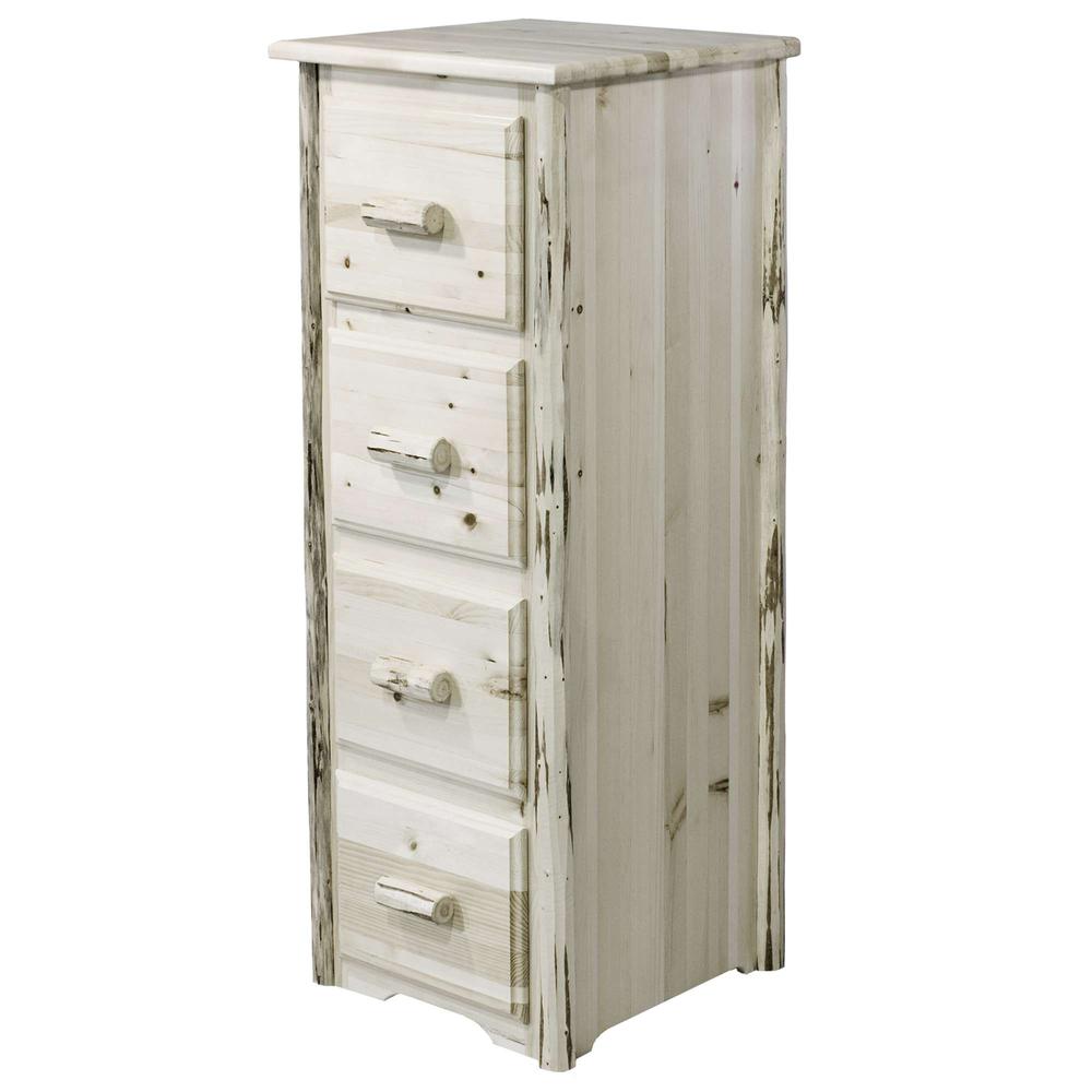 Montana Collection 4 Drawer File Cabinet, Ready to Finish. Picture 2