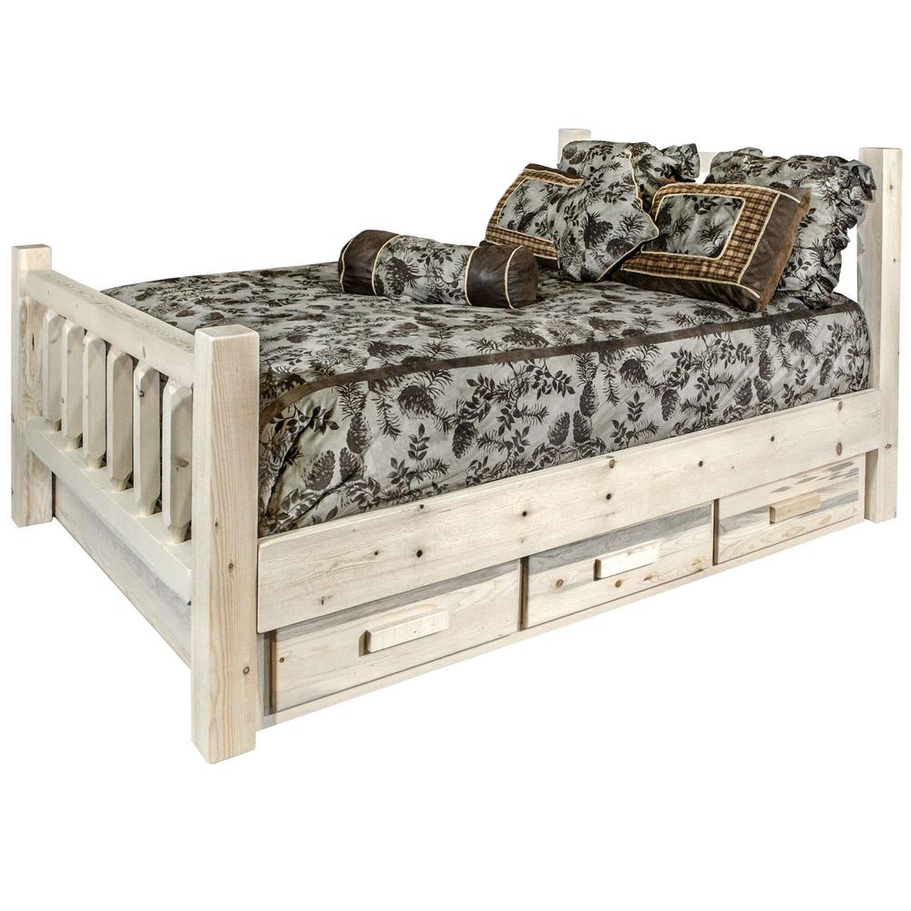 Homestead Collection Twin Bed w/ Storage, Ready to Finish. Picture 3