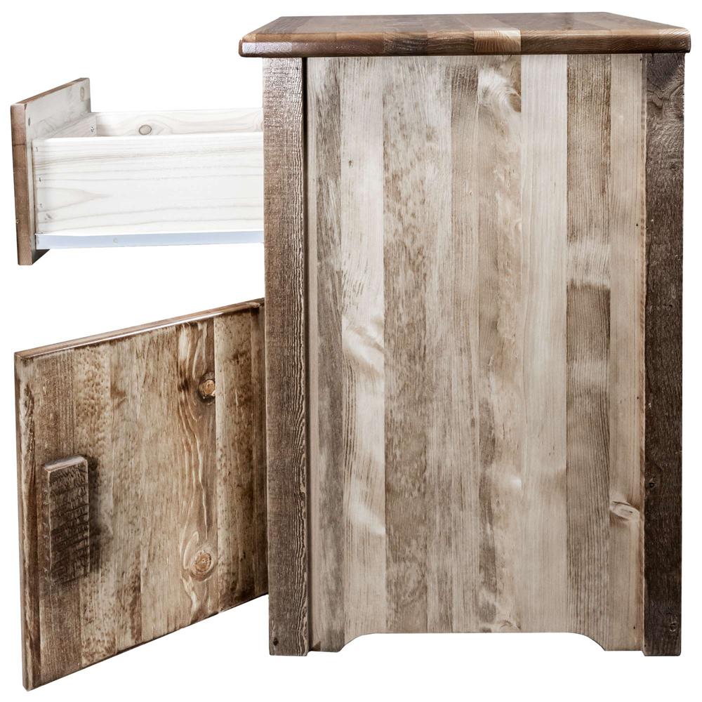 Homestead Collection End Table w/ Door, Right Hinged, Stain & Lacquer Finish. Picture 3