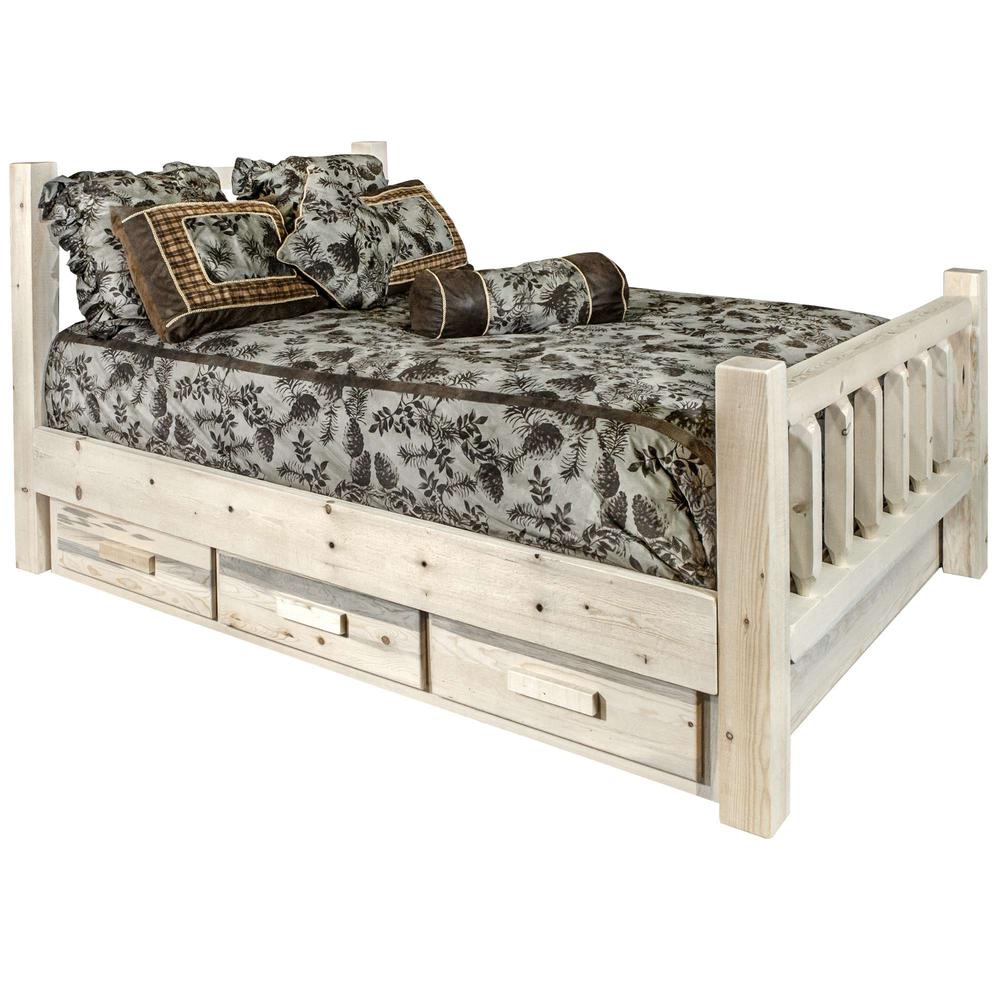Homestead Collection Twin Bed w/ Storage, Ready to Finish. Picture 1