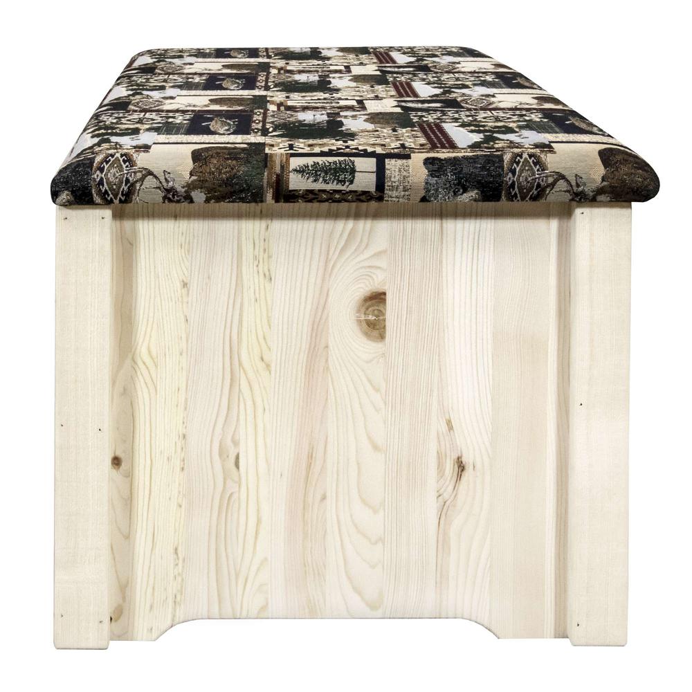 Homestead Collection Small Blanket Chest, Woodland Upholstery, Ready to Finish. Picture 5