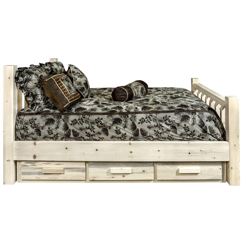 Homestead Collection Twin Bed w/ Storage, Ready to Finish. Picture 4