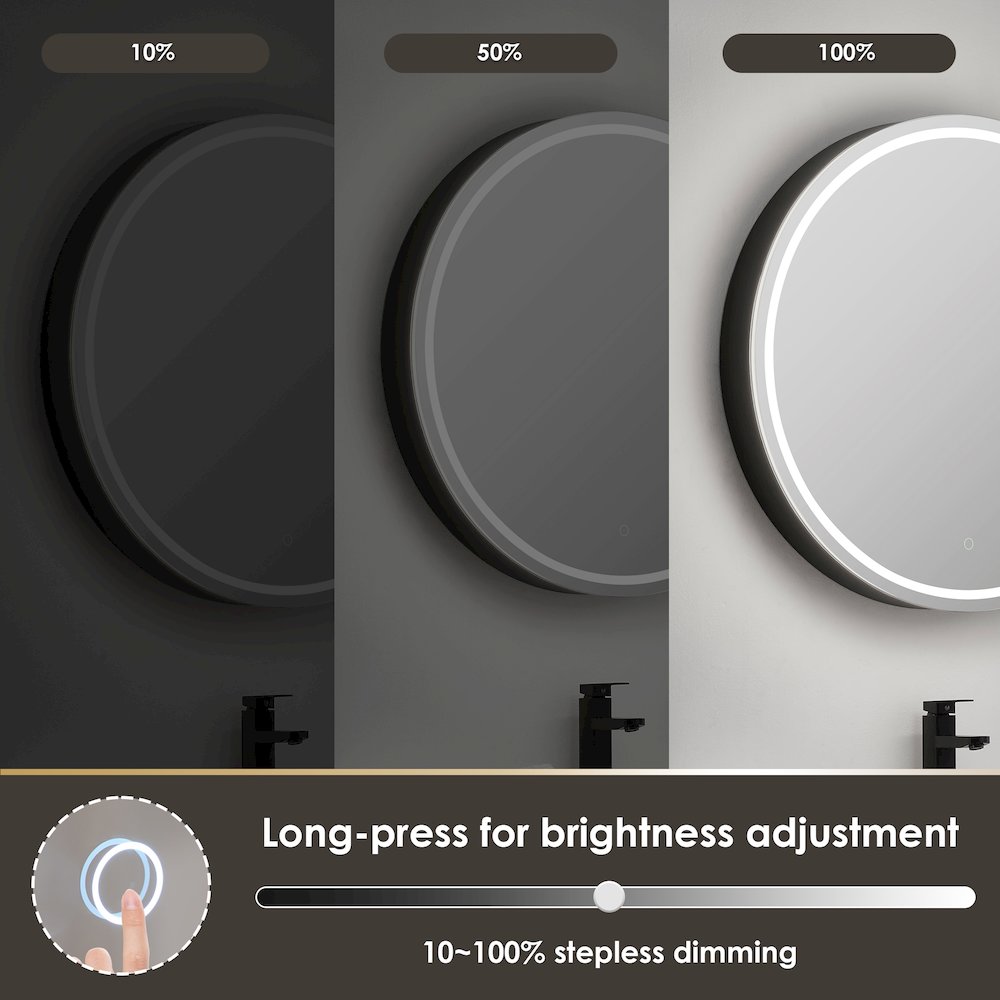 24x24" Round Frameless Surface-Mount Medicine Cabinet. Picture 12