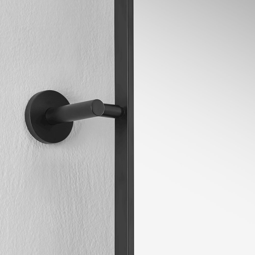 24x32'' Aluminum Framed in Matte Black Modern Bathroom Pivot Wall Mirror. Picture 3