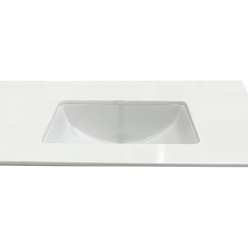 20 in. Retegular White Finish Ceramic Undermount Vanity Sink. Picture 5