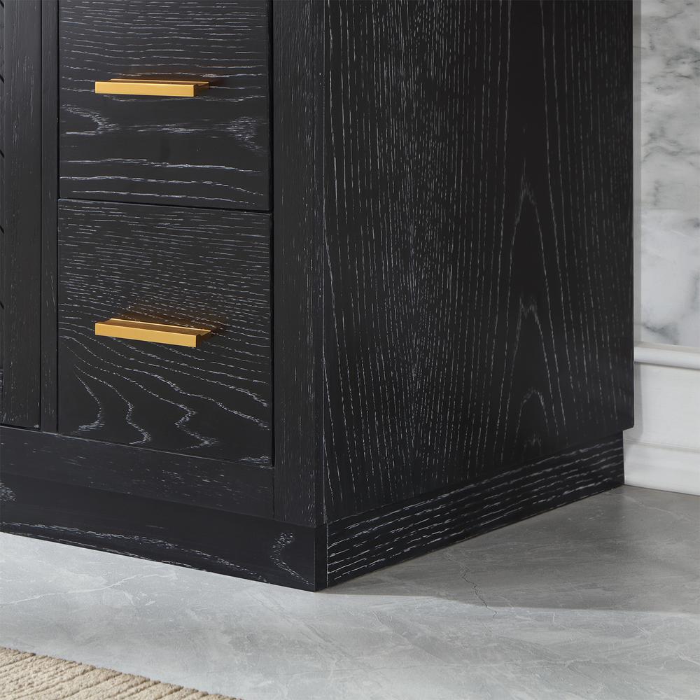 36" Single Bathroom Vanity Set in Black Oak without Mirror. Picture 9