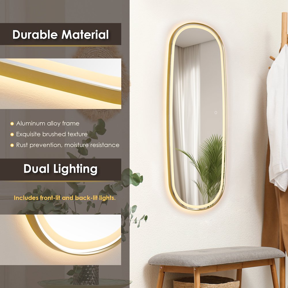 26"x65" Rectangular Anti-Fog Dimmable Modern Bathroom/Dressing. Picture 9