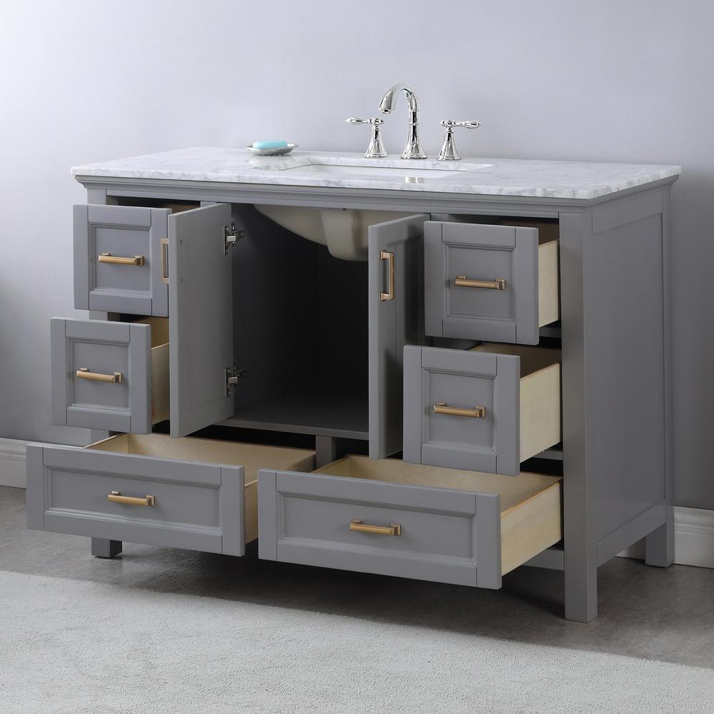 48" Single Bathroom Vanity Set in Gray without Mirror. Picture 6