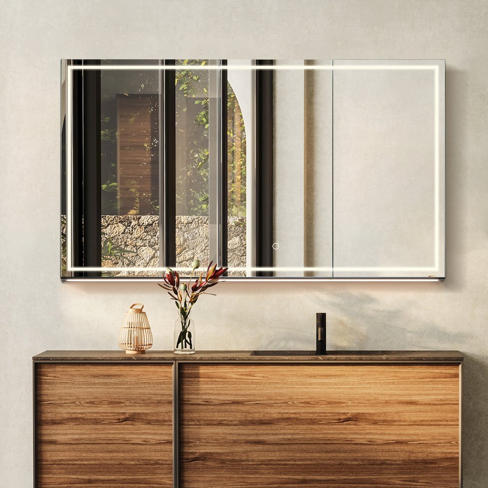 48"x28" Rectangular Frameless Surface-Mount Medicine Cabinet. Picture 6