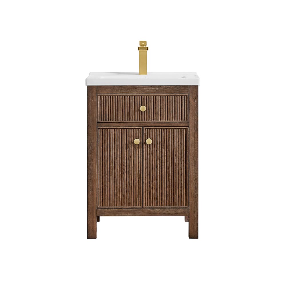 Cerrito 24" Single Bathroom Vanity in Brown Brushed Oak. Picture 1
