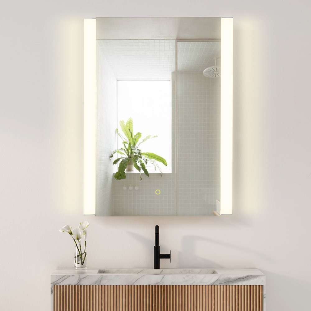 24"x32" Rectangular Bathroom Aluminum Mirror Medicine Cabinet. Picture 3