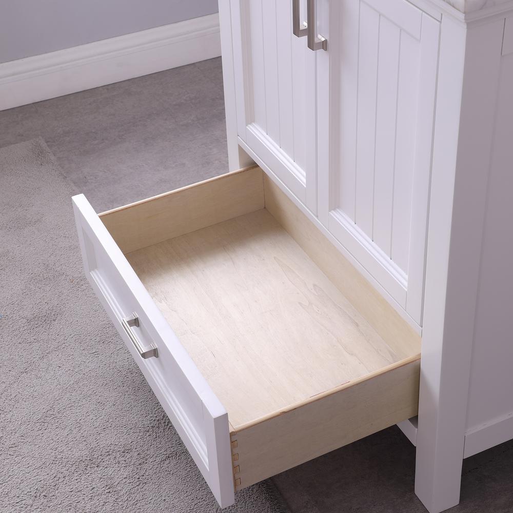 30" Single Bathroom Vanity Set in White without Mirror. Picture 9
