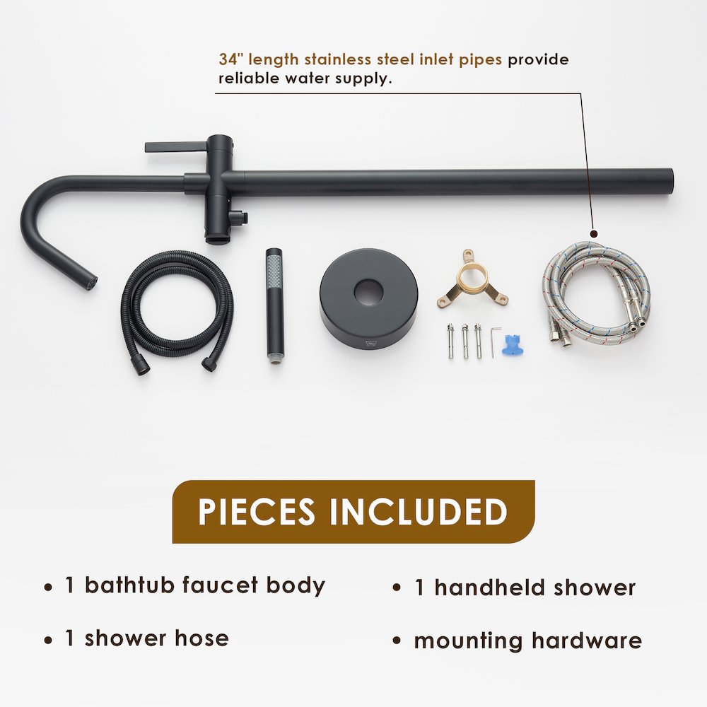 Single Lever Handle Freestanding Floor Mounted Tub Filler. Picture 14