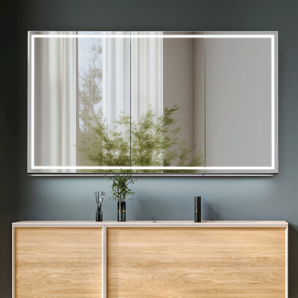 48"x28" Rectangular Frameless Surface-Mount Medicine Cabinet. Picture 5