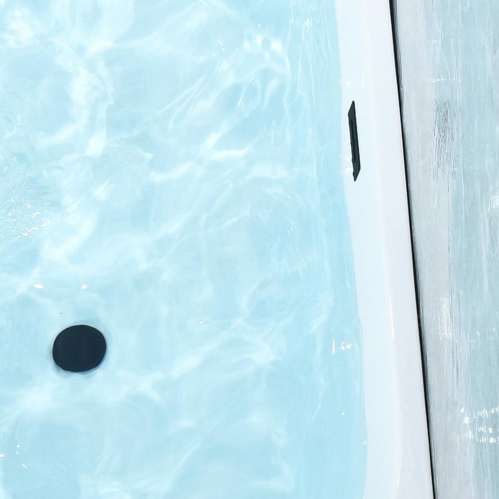 Satchi 67" x 32" Flatbottom Freestanding Acrylic Soaking Bathtub in Glossy White. Picture 12