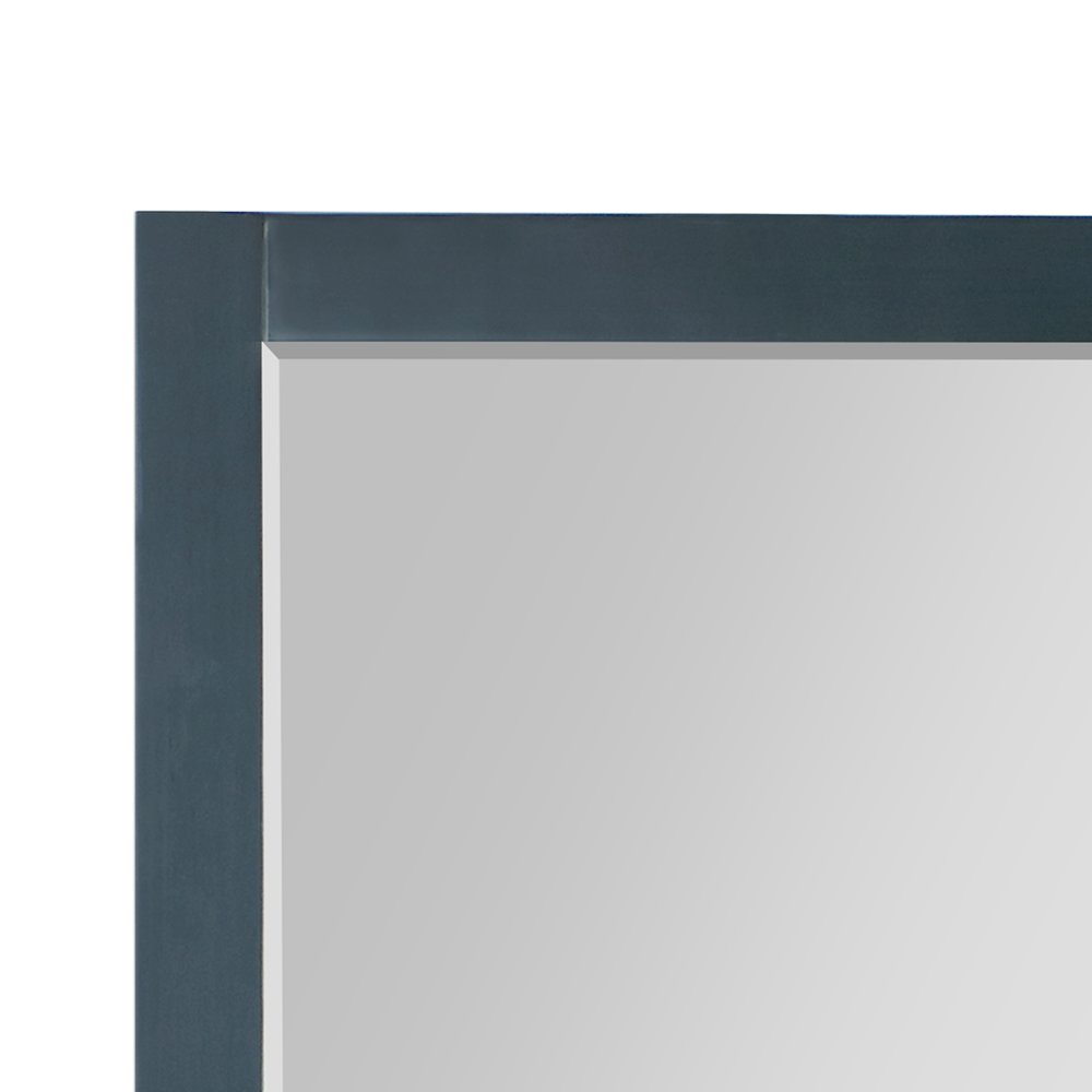 48" Rectangular Bathroom Wood Framed Wall Mirror in Classical Blue. Picture 11