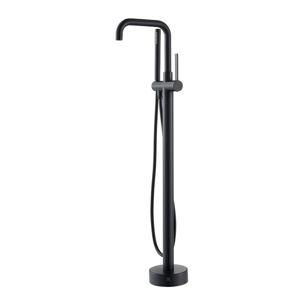 Single Lever Handle Freestanding Floor Mounted Tub Filler. Picture 1