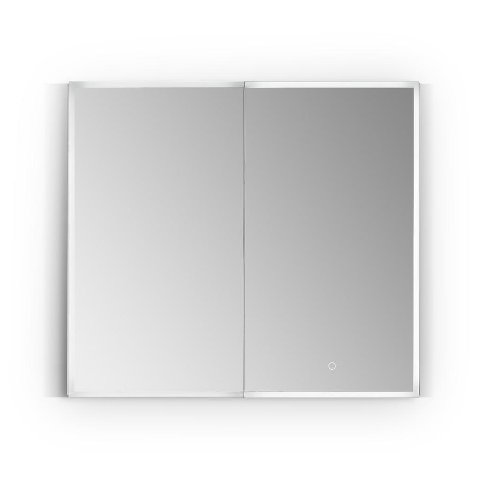 Frameless Surface-Mount/Recessed LED Lighted Bathroom Medicine Cabinet. Picture 1