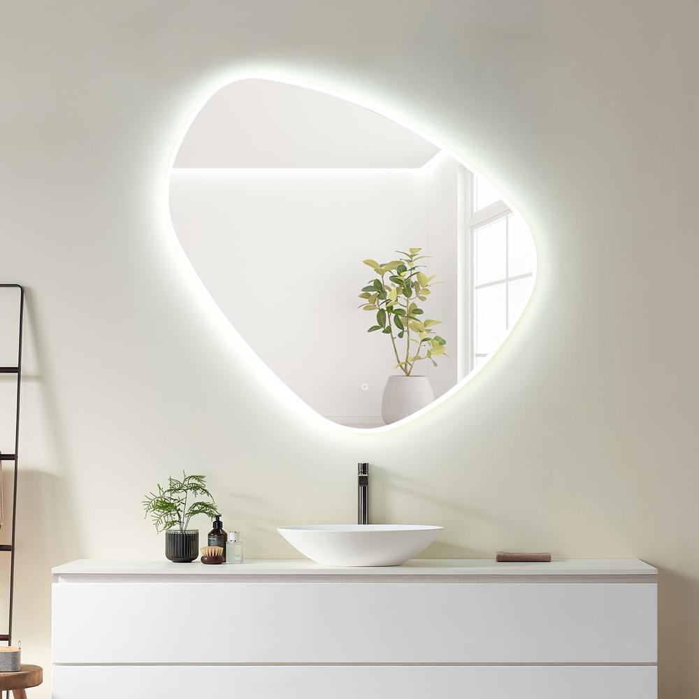Rasso Novelty 47" Frameless Modern Bathroom/Vanity LED Lighted Wall Mirror. Picture 7